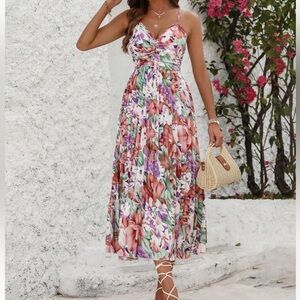 Floral Print Midi Skirt